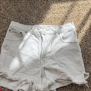 Abercrombie & Fitch White Denim Shorts